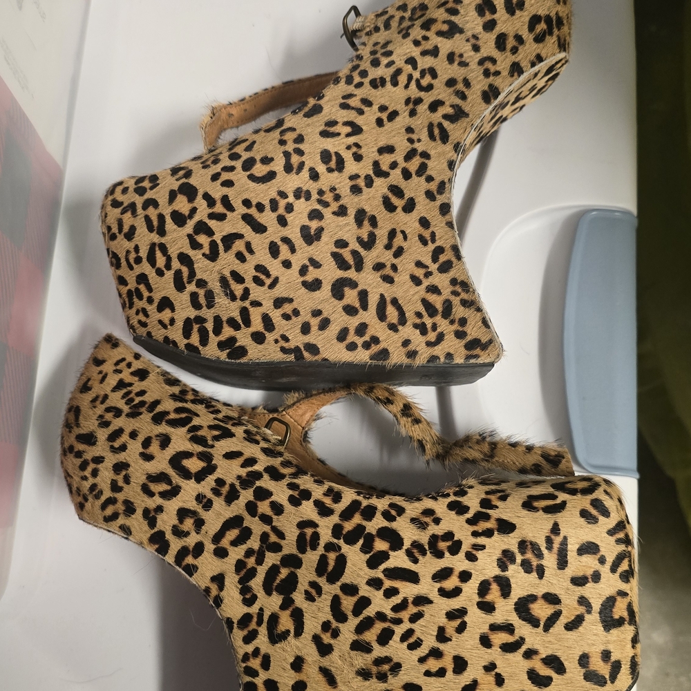 Jeffrey Campbell Leopard Print Platform Shoes